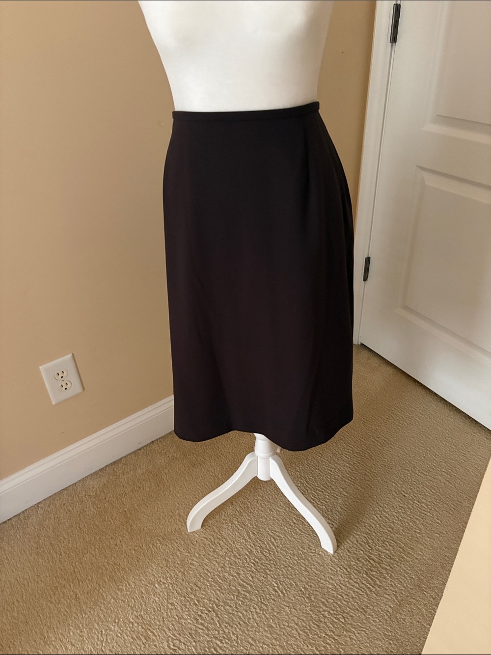 Calvin Klein Black Knee-Length A-Line Skirt